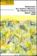 Dictionnaire des citations littéraires de l'Ontario français N.E.