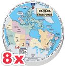 Combo 8 x - La roue du Canada et des États-Unis
