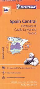 Spain Central Extremadura Castile-La Mancha 576 - Carte rég.