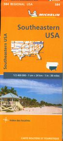 Southeastern USA 584 - Carte régionale N.E.