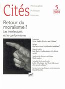 Cités No. 5/2001 - Retour du moralisme?