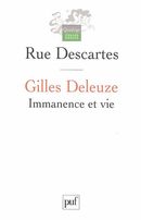 Gilles Deleuze - Immanence et vie