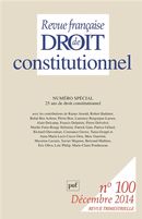 Revue française de droit constitutionnel No. 100/2014