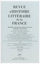 Revue d'histoire littéraire de la France No. 1/2015
