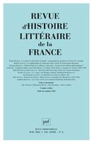 Revue d'histoire littéraire de la France No .2/2016