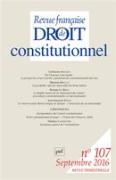 Revue française de droit constitutionnel No. 107/2016