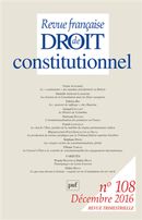 Revue française de droit constitutionnel No. 108/2016
