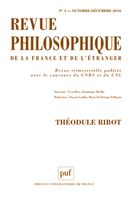 Revue philosophique de la France et de l'étranger 4/2016 - Théodule Ribot