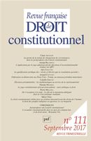 Revue française de droit constitutionnel No. 111/2017