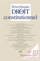 Revue française de droit constitutionnel No. 112/2017