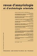 Revue d'assyriologie et d'archéologie orientale No. 112/2018