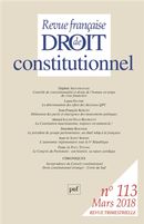 Revue française de droit constitutionnel No. 113/2018