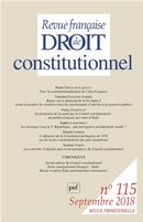 Revue française de droit constitutionnel No. 115/2018
