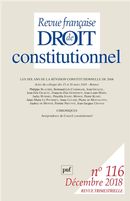 Revue française de droit constitutionnel No. 116/2018