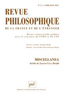 Revue philosophique de la France et de l'étranger 2/2021 - Miscellanea