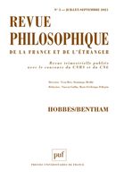 Revue philosophique de la France et de l'étranger 3/2021 - Hobbes/Bentham