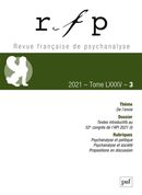 Revue française de psychanalyse No. 3/2021 - De l'envie