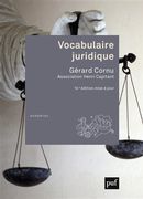 Vocabulaire juridique - 14 édition