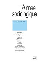 L'Année sociologique 2022-2