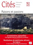 Cités N° 92/2022-4 - Raisons et passions écologiques