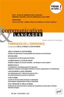Communication et langages, 2022-4 (n° 214) - Fabriques de l'ignorance
