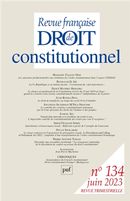 Revue française de droit constitutionnel No. 134/2023