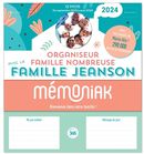Organiseur familial Mémoniak spécial famille nombreuse 2024 avec la famille Jeanson
