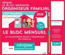 Le Bloc mensuel organiseur familial Mémoniak 2025