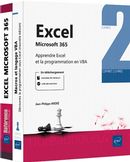Excel Microsoft 365 - Apprendre Excel et la programmation en VBA - Coffret 2 livres