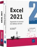 Excel 2021 - Apprendre et concevoir des tableaux de bord - Coffret 2 livres