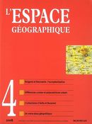 Espace géographique 37 no. 4-2008