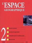 Espace géographique 38 no. 2-2009
