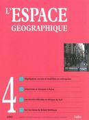 Espace géographique 40 no. 3-2011