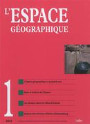 Espace géographique 41 no. 1-2012