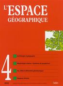 Espace géographique 41 no. 4-2012