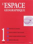 Espace géographique 42 no. 1-2013