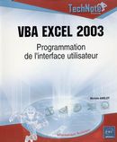 VBA Excel 2003: Programmation de l'interface utilisateur