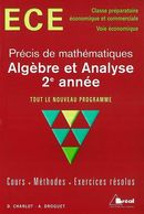 Précis maths ECE-algèbre analyse 2 année
