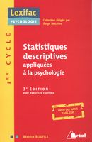Statistiques descriptives appliquées à la psychologie 3e édition