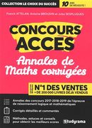Annales de maths du concours acces 3 ans d'annales (2017 - 2018 -2019)