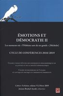 Cahiers Verbatim, volume VI, Hiver 2019.  Emotions et Démocratie II. Les moments où « l'Histoire...