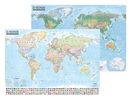 Monde - Carte politique et physique 1: 21 500 000 (carte murale/poster, sans barres alu)