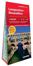 Languedoc-Roussillon 1:330 000 - Carte grand format laminée