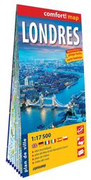 Londres 1:17 500 - Carte grand format laminée, plan de ville