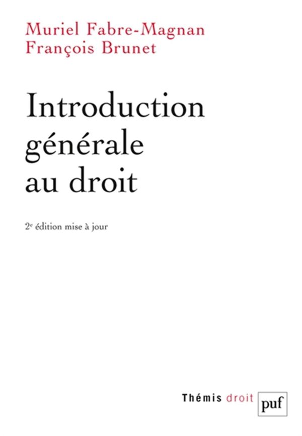 Introduction générale au droit - 2e édition