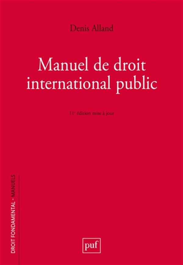 Manuel de droit international public N.E.