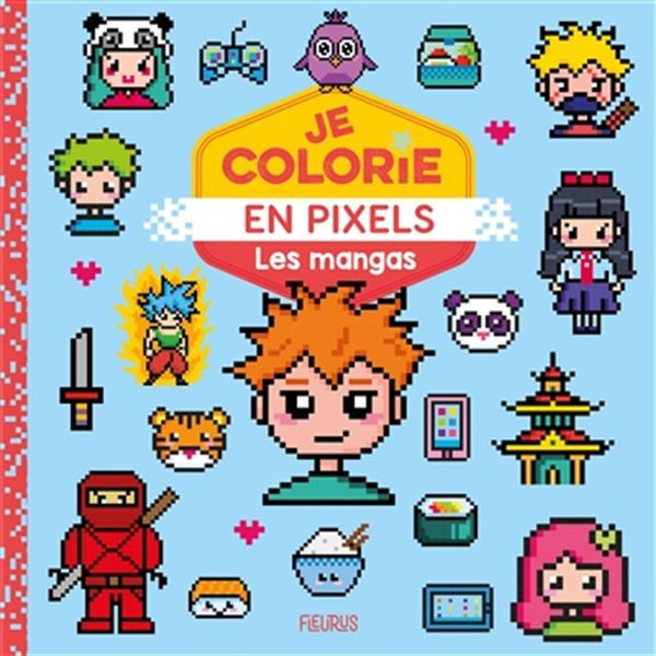 Je colorie en pixels - Les manga