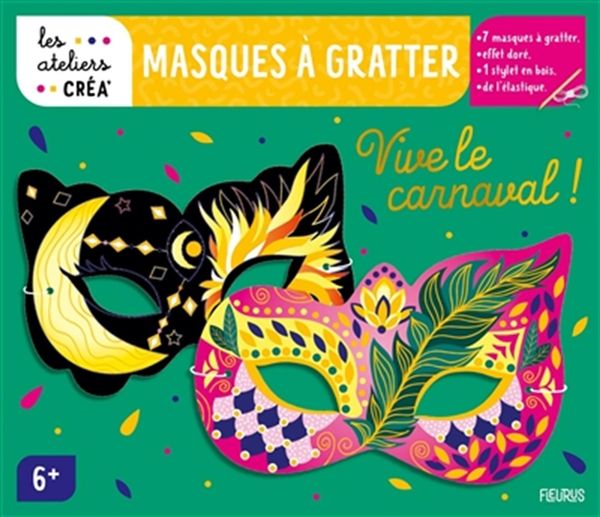 Masques à gratter - Vive le carnaval !