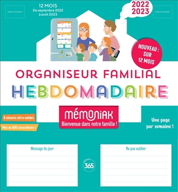Organiseur familial hebdomadaire Mémoniak 2022-2023
