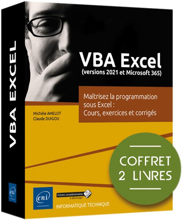 VBA Excel (versions 2021 et Microsoft 365) - Maîtrisez la programmations sous... - Coffret 2 livres
